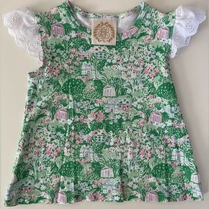 The Beaufort Bonnet Company Belmont Blooms w/Worth Avenue White Eyelet size:2T